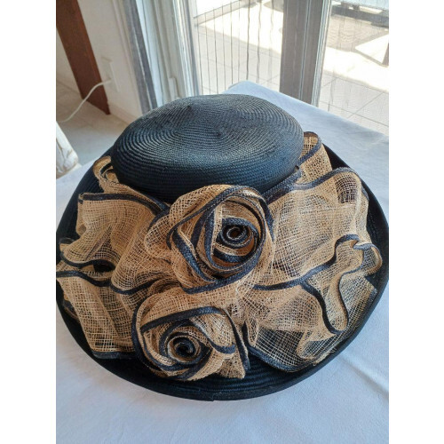 Straw Hat New York Henri Bendel British Hat with Box | eBay display picture 2