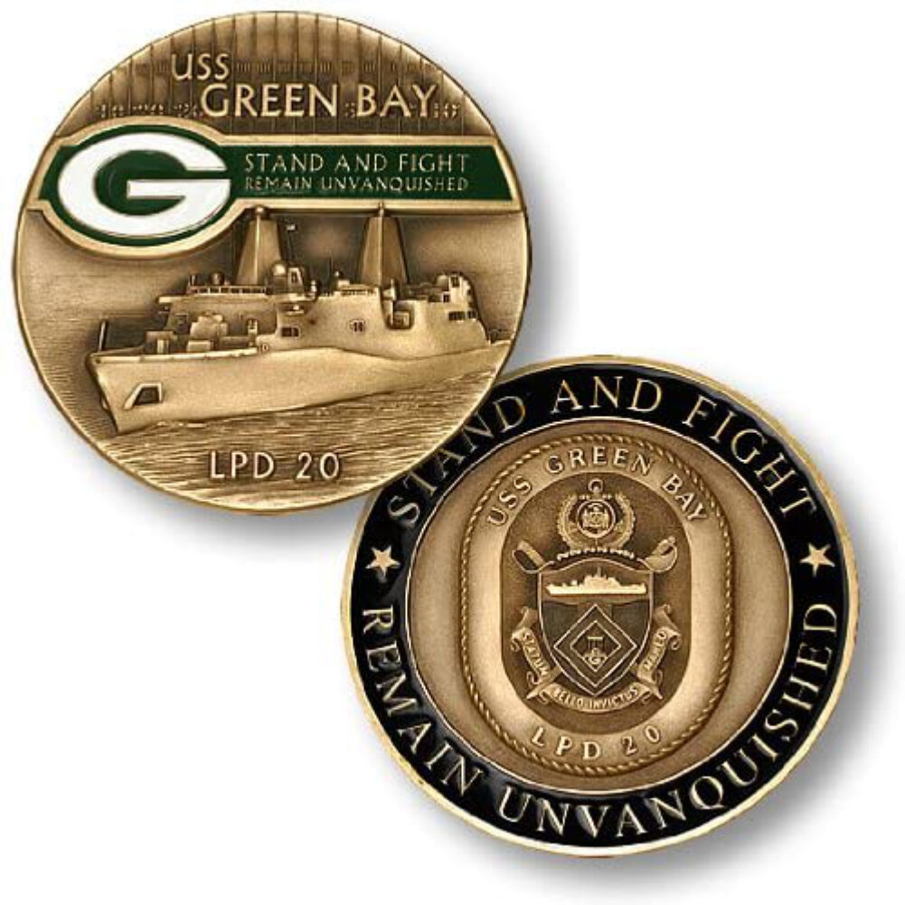 NEW USS Green Bay (LPD-20) Bronze Challenge Coin. | eBay