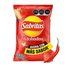 4 X SABRITAS ADOBADAS PAPITAS POTATO CHIPS - 160g c/u - big bag - free shipping