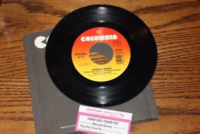 VINYL 45 BY MARIAH CAREY THANK GOD I FOUND YOU B/W MIX UNPLAYED