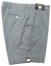 Roundtree Yorke Casuals 7" Flat-Front Chino Shorts S65HR250 GREYD INDIGO 40