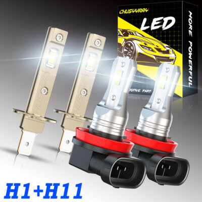 For Hyundai Elantra 2012 2013 Combo H1+H11 LED Headlight Bulbs High Low Beam 4x