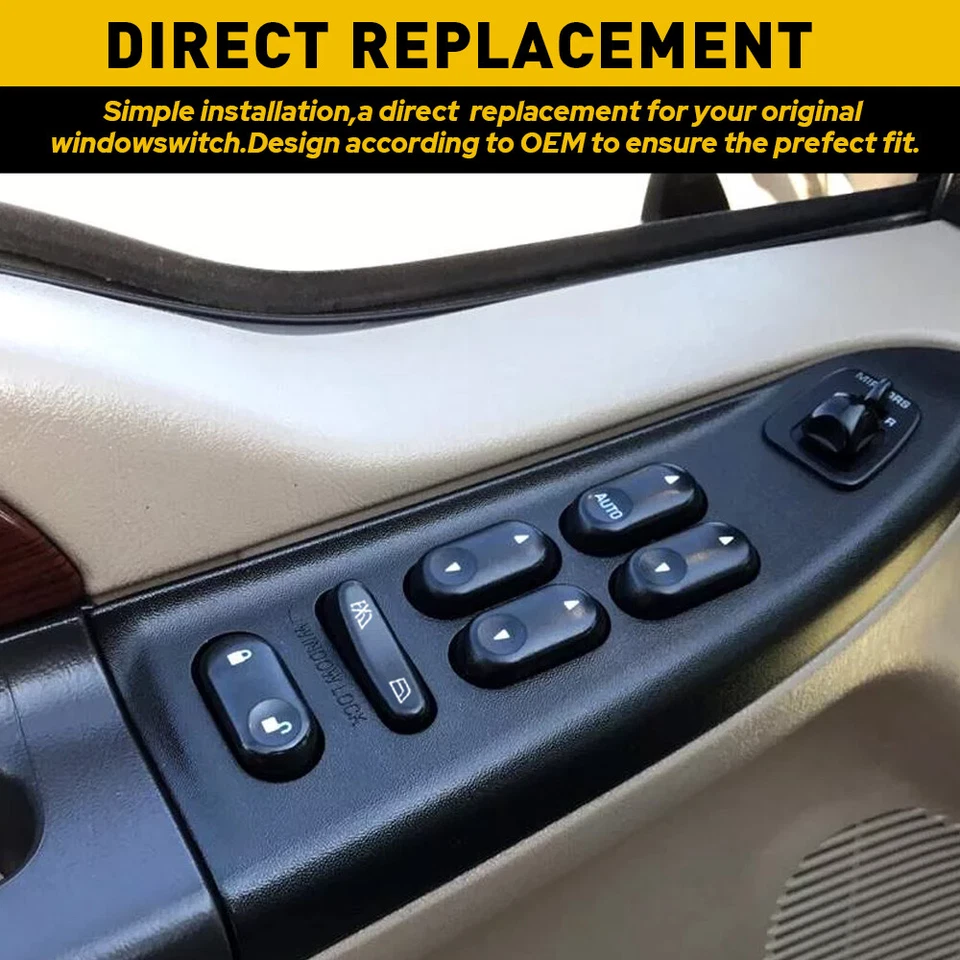 1X Interruptor de control de ventana para Mercury Grand Marquis Ford Crown Victoria 2002-2006 Foto 4 de 4