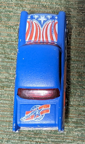 Vintage 1976 Hotwheels 1957 Chevy Blue W/ Decals American Flag Bald Eagle - Picture 5 of 7