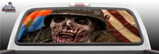 Zombies Dead Walking Military Army Flag Rear Window Graphic Decal SUV Truck Perf