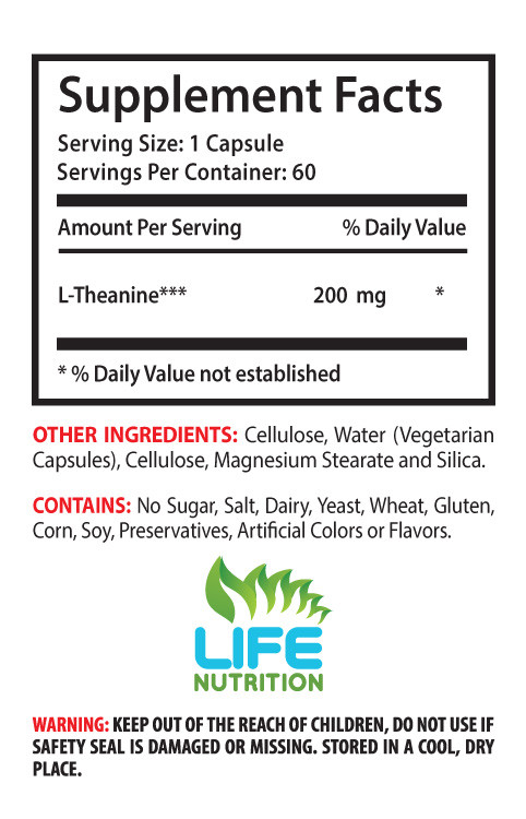 Gallery Detail: Blood Pressure Control Premium L Theanine 200Mg 1B