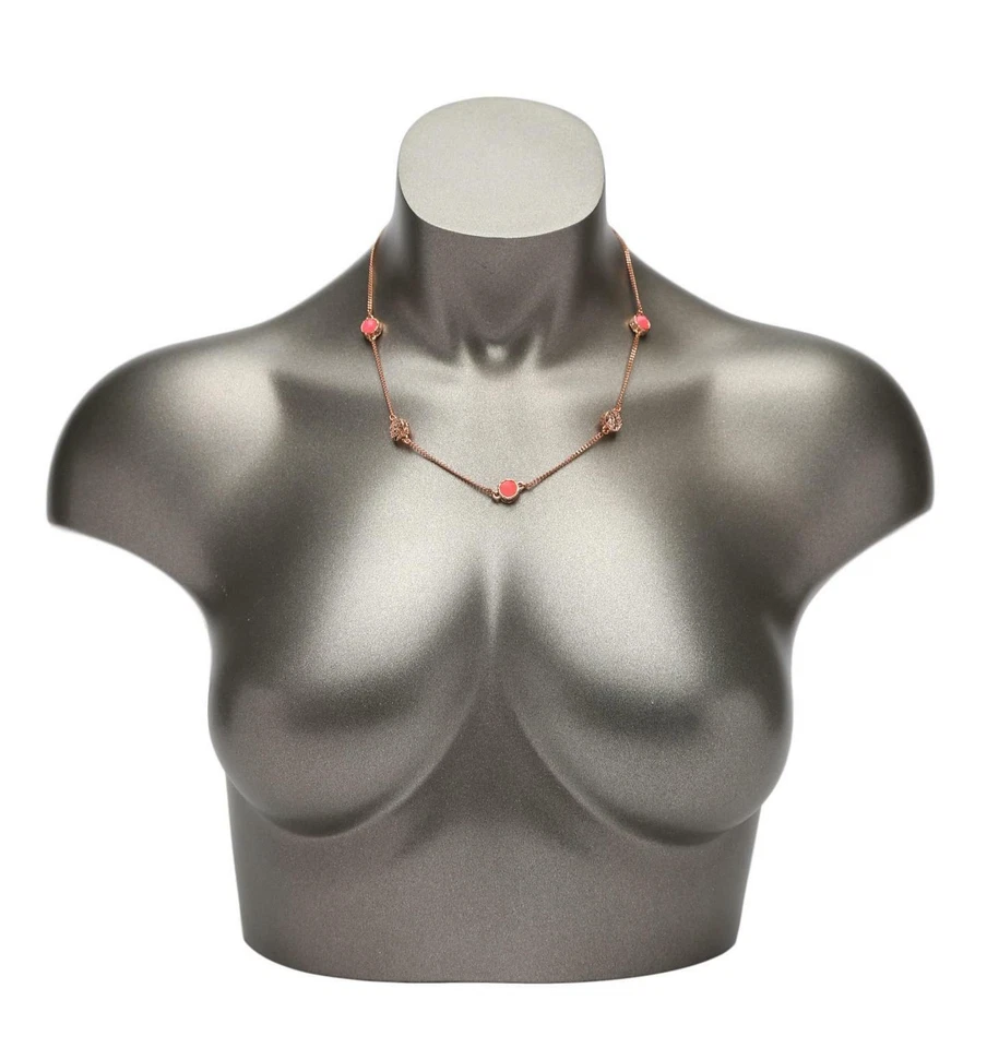 Marc By Marc Jacobs Rose Gold Pink Stone Necklace W1031 - Image 3 of 4