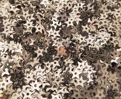Lot of 5,000 pcs Metallic Silver 5mm Tiny Small Star Loose Sequins Sewing Crafts