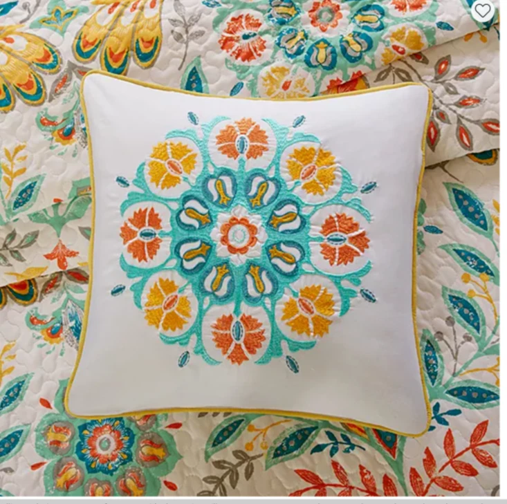 Intelligent Designer Twin/TwinXL Comforter Bedding Set 4 Pcs floral & Bird Motif - Image 4 of 4