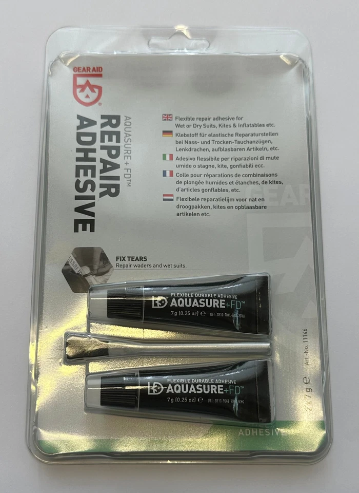 100g = 95 € Gear Aid 2x7g Aquasure Reparaturkleber Neoprenkleber - NEU !!!