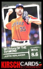 Justin Verlander 2020 Topps #WOD-26 WARriors of the Diamond Houston Astros