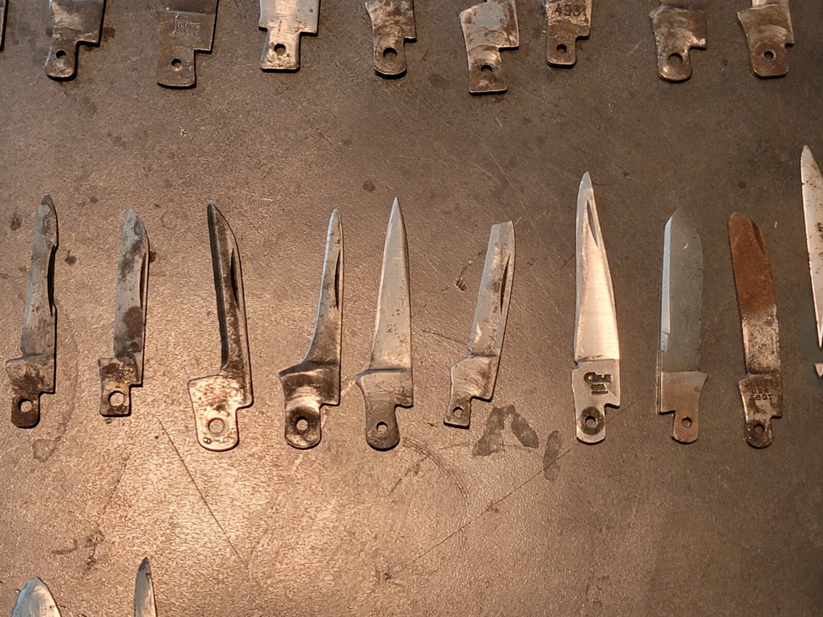 Vintage Pocket Folding Knife Repair Parts Lot Blades! Camillus Case