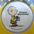 1 oz. Peanuts CHARLIE BROWN Happy Birthday colorized round .999 silver IN CARD
