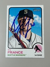 Ty France Signed 2022 Topps Heritage Card #136 COA Seattle Mariners Padres
