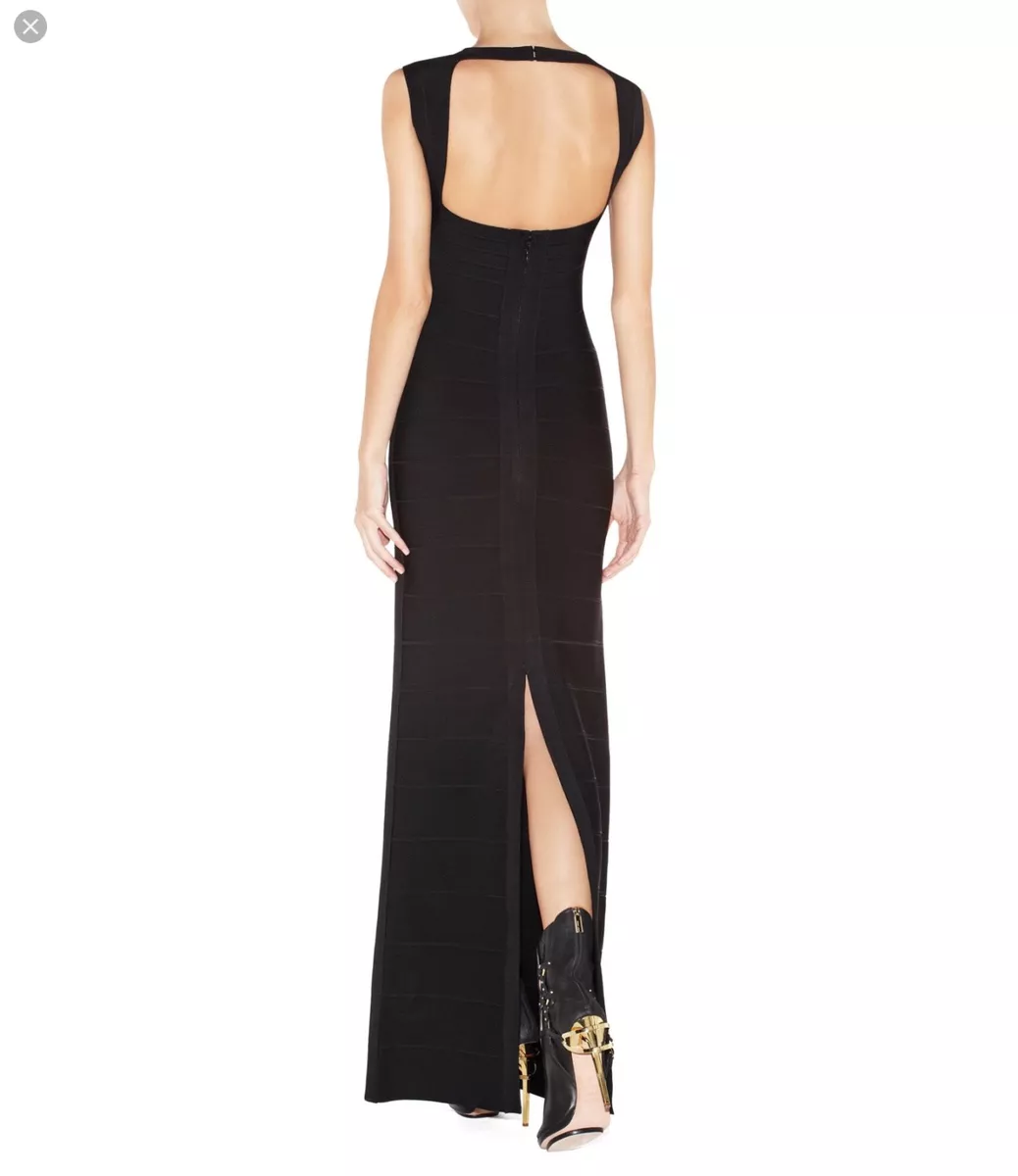 1350 Herve Leger Estrella signature Black Bandage Dress Size XS V