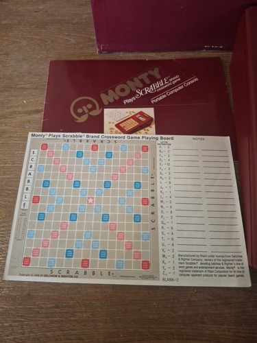 VINTAGE Monty Plays Scrabble WORKS COMPLETE Ritam 1982 Portable Computer - Picture 3 of 9