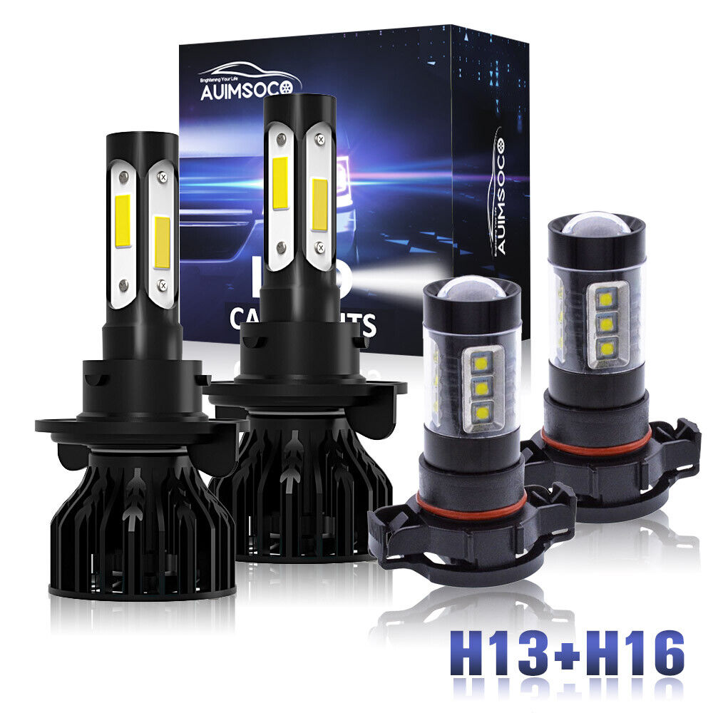 For Ford Escape 2008-2012 4x 6000K LED Headlights+Fog Light Bulbs