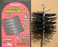 IMPERIAL 6" Round Poly Chimney Brush Heavy Duty NEW! FREE USA SHIPPING! 