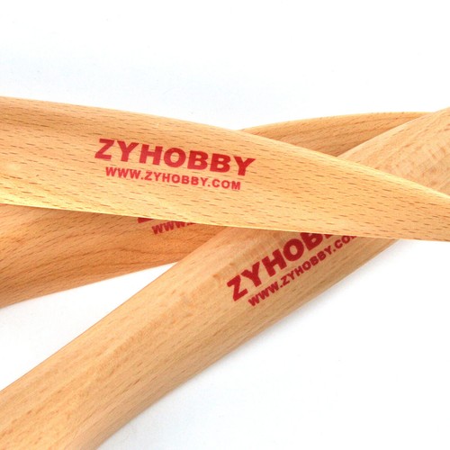 1 Stck. CW 24x10 Buchenholz 3D Propeller Gasflugzeug für RC Modellflugzeug FM - Bild 2 von 6