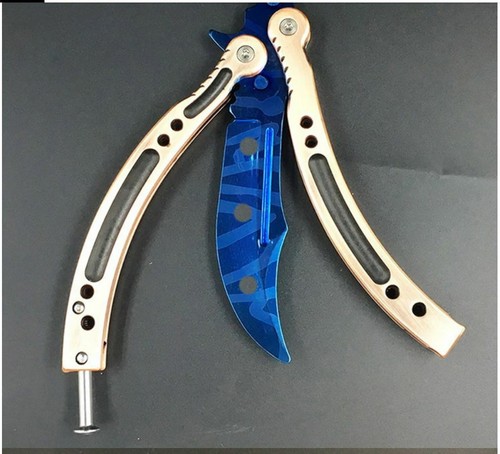 CSGO Balisong Butterfly Knife Trainer Training Practice Metal Steel Tool Sheath - Picture 8 of 89