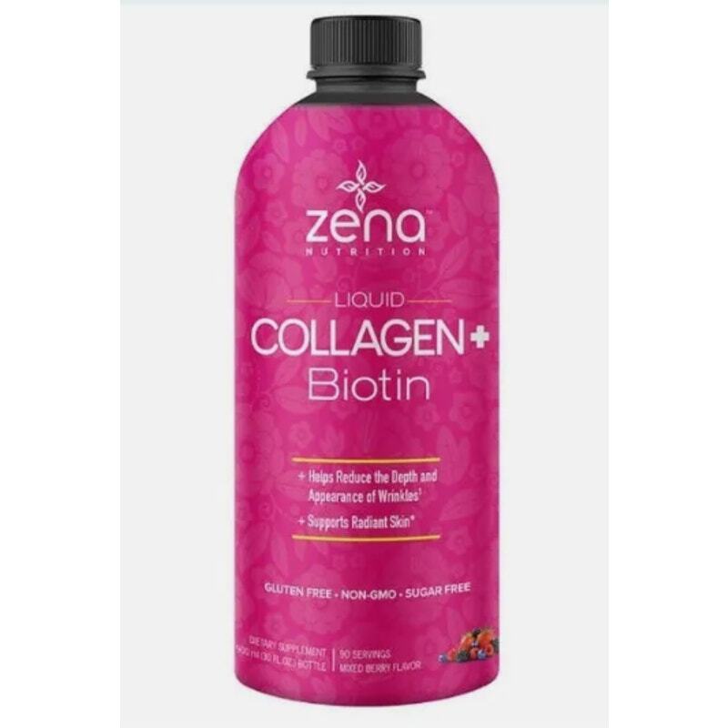 Zena Nutrition Liquid Collagen Biotin 2500mg + 5000mcg Biotin, 90 Servings eBay