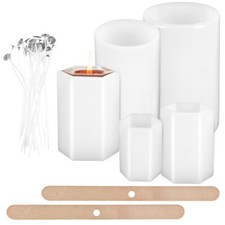 1 Set Candle Making Molds Silicone Candle Moulds Candle Wick Holders