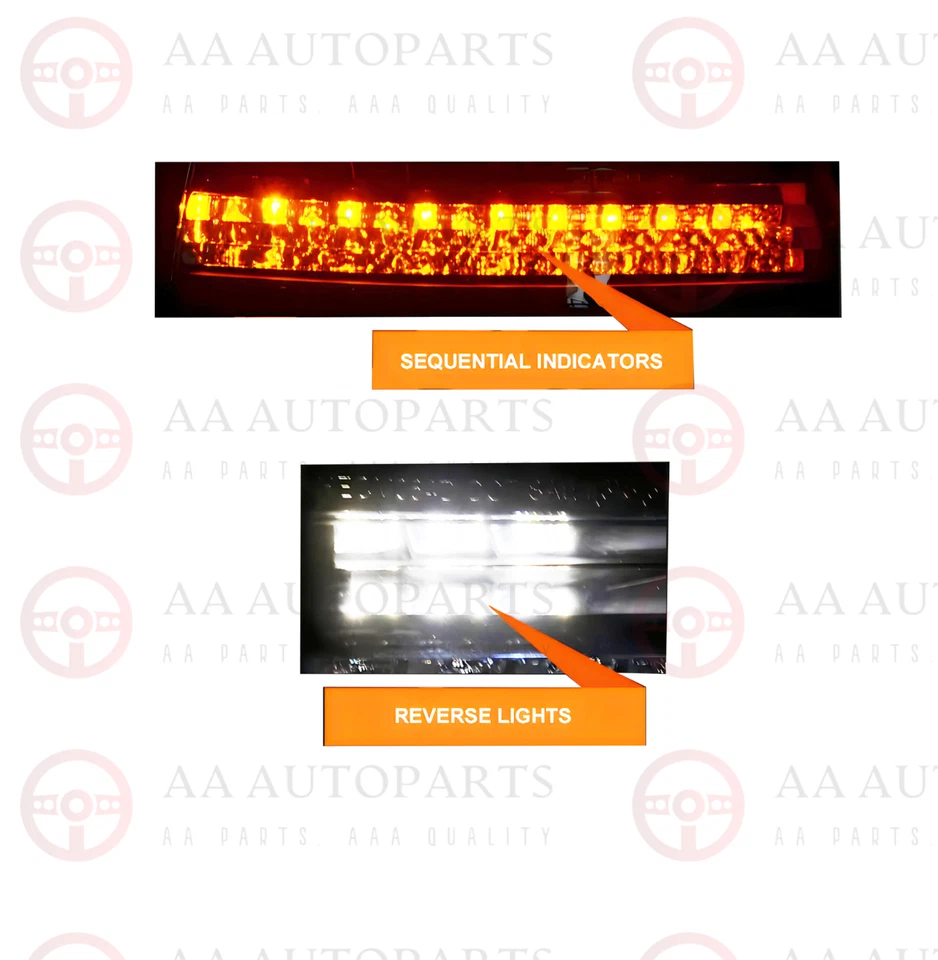 LED 3D Black Tail Lights Lamp Sequential Pair Holden Commodore VE Series 1 & 2 - image 3 of 4