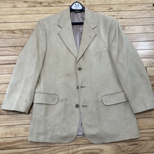 NORM THOMPSON Suede Western Jacket Men 41 R Made USA Tan Brown Academia Blazer - Picture 14 of 23
