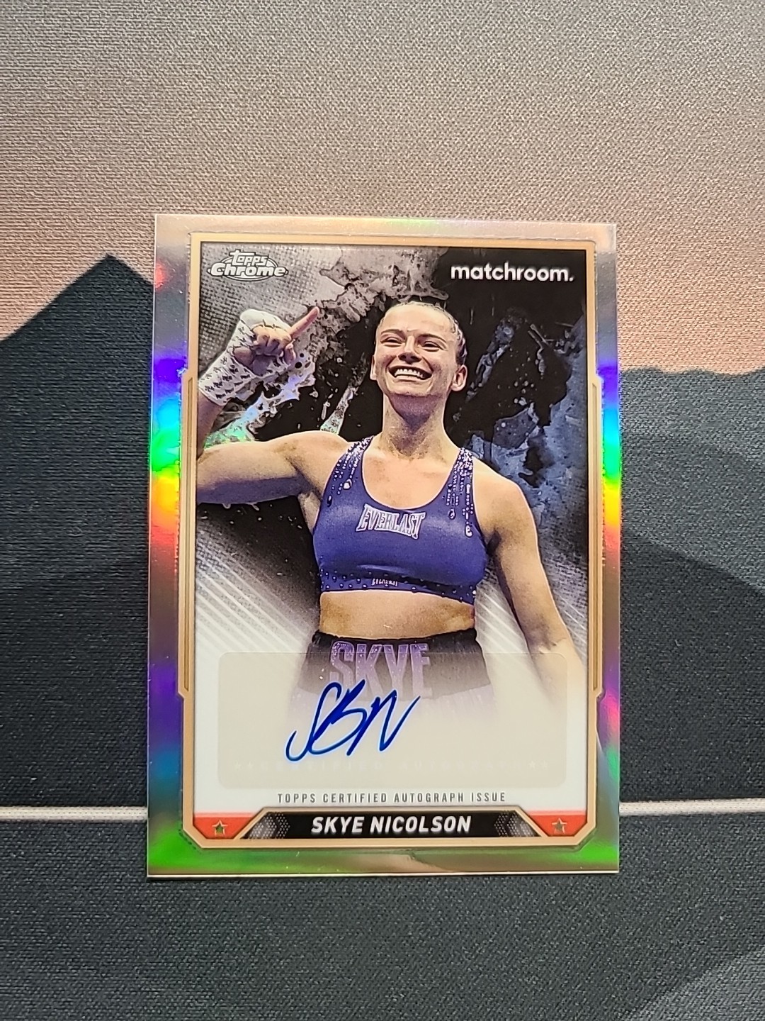 2024 Topps Chrome Boxing SKYE NICOLSON #CBA-SNN Silver Refractor Auto 🔥