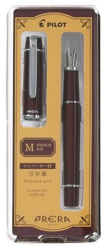 PILOT Fountain Pen Prera M Medium Nib Red Brown PFPR1RBNM NEW - Picture 1 of 2
