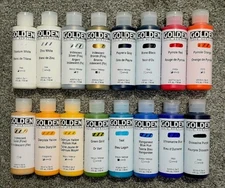 ❗️ Lot of 16 ❗️ GOLDEN FLUID ACRYLIC PAINT BOTTLES 4oz No Duplicates BRAND NEW  