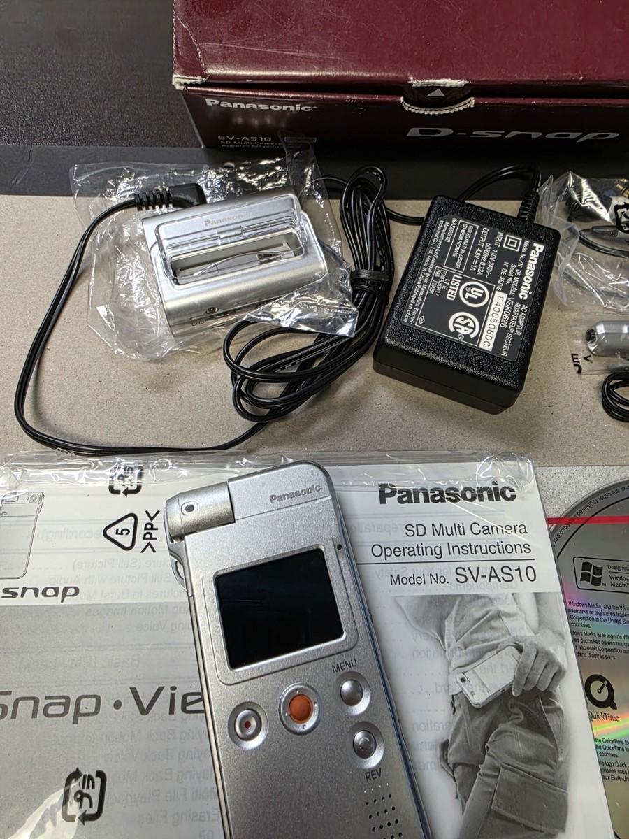 Panasonic D-Snap SV-AS10 Vintage Y2K Digital Camera Complete w