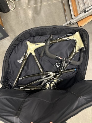 Orca Black Padded Wheeled Bike Transport Bag Zip Polyester Large 44x34x8.5