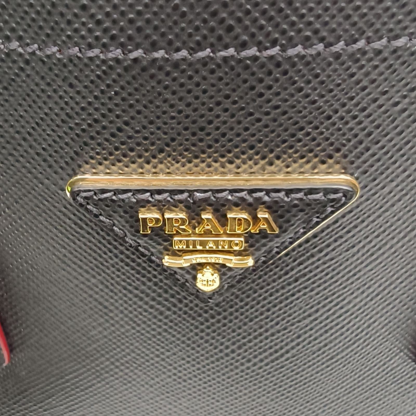 PRADA Double Handheld Shoulder Bag Small Black Calfskin P206538194 thumbnail 8