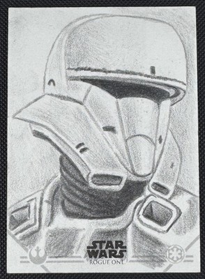 Topps Star Wars Rogue One Imperial Pilot Sketch 