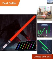 Retractable Lightsaber Toy with 7 Colors  Sound Effects - Perfect for Cosplay