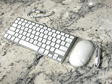 APPLE A1242 Wired Keyboard  A1152 Mighty Mouse Set USB Mac White New Open Box