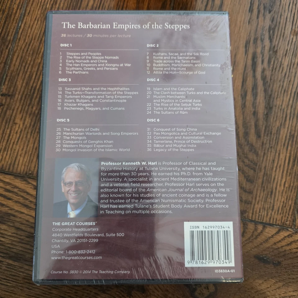 Great Courses History Barbarian Empires Of The Steppes 6 DVDs Brand New Sealed - Imagem 2 de 2