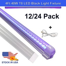 LED Black Light Bar for Glow Party, 40W T8 4Ft UV Blacklight Tube for Festival