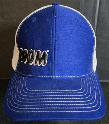 ZOOM Baits Blue/White Mesh Adjustable Snapback Trucker Hat Cap, 3D Logo