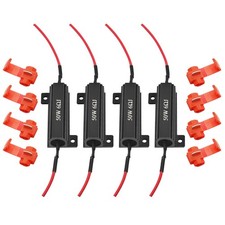Auxlight 4pcs Quality 50w 6ohm Load Resistors - Fix Led Turn 4 Pieces Black Auxlight 4pcs Quality 50w 6ohm Load Resistors - Fix Led Turn 4 Pieces Black