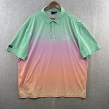 Sunday Swagger Polo Shirt 3XL Pink Gradient Short Sleeve Golf Stretch Outdoor*
