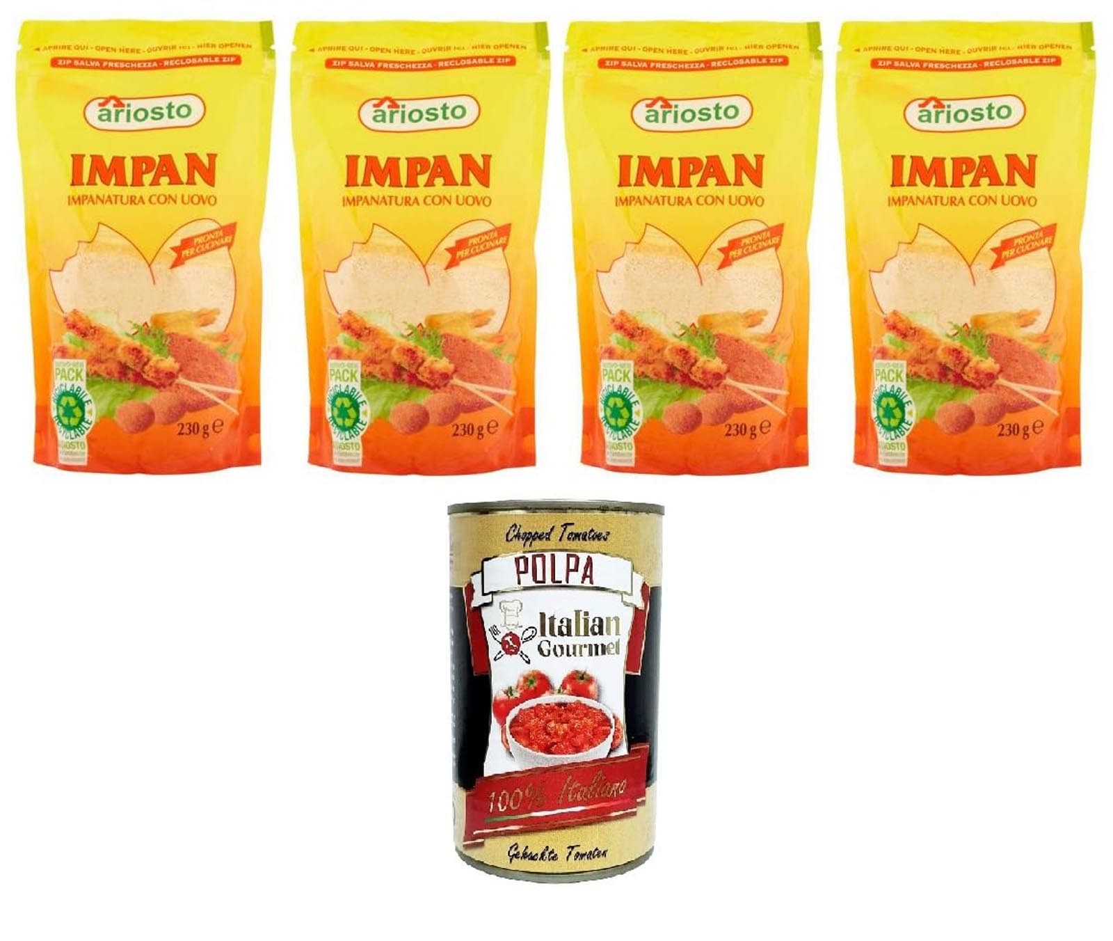 Ariosto Impan Impanatura con Uovo Impan-Panade mit Ei 4x230 g+ Polpa 400g