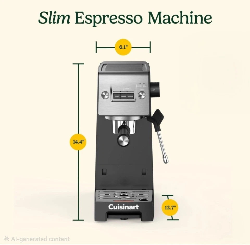 Máquina de espresso delgada Cuisinart Espresso Bar Collection Foto 2 de 4