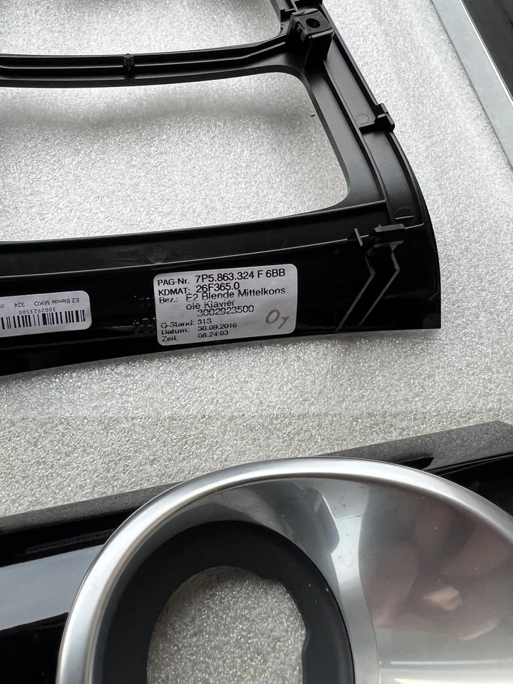 JUEGO DE MOLDURAS INTERIORES PULIDAS NEGRAS ANTRACITA GENUINAS DE FÁBRICA PORSCHE CAYENNE 958 OE Foto 3 de 4