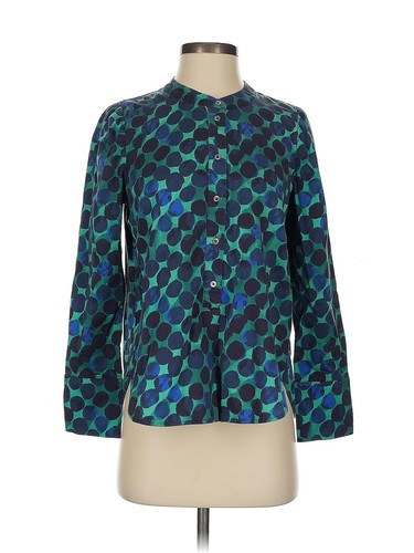NIC+ZOE Women's Long Sleeve Henley Tee - Watercolor Damask Print, Lightweight Pullover, Hip Length - View #3