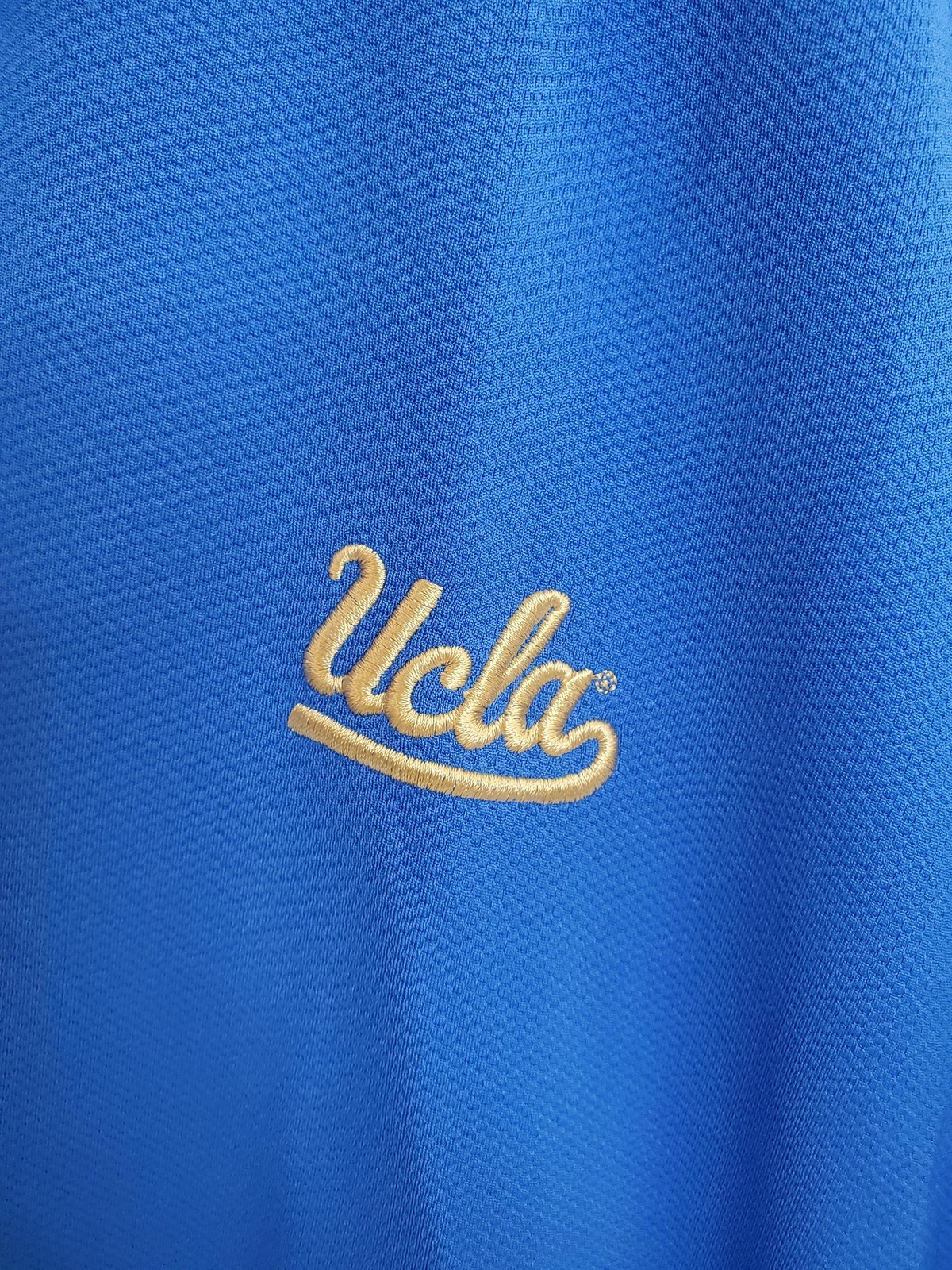 UCLA Bruins Shirt Mens 3XL Blue NCAA Polo Performance Three Stripes Adidas thumbnail 2