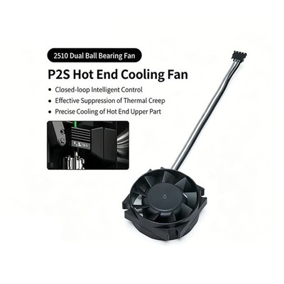 Für den Bambu Lab P2S 3D-Drucker: Hot-End-Lüfter 2,0 mm, 2-polig   Zubehör Teile