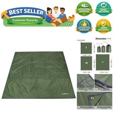 5x7 Ft Waterproof Camping Tarp - Essential Lightweight Ground Cloth for Outdoors