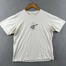 Supreme Shirt Mens Large White Rocker Tee Guitar Anarchy Charlie Brown Peanuts